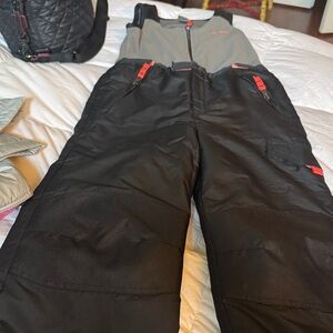Champion Black and Gray Snow Pants with hot pink Accents kids